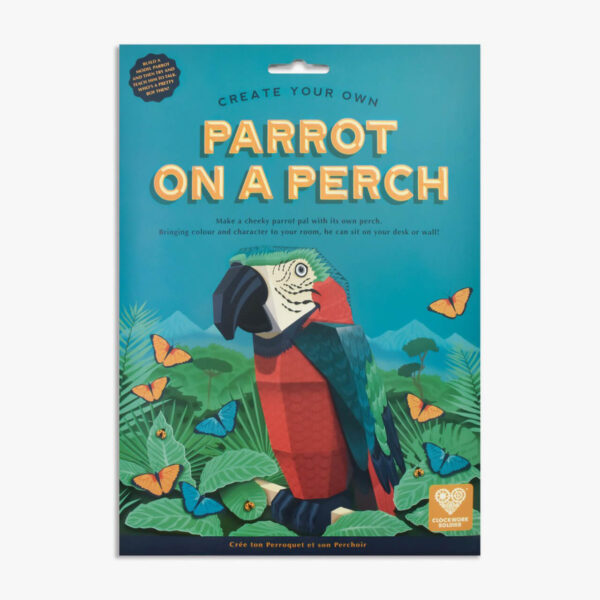 美しいオウムと専用スタンドセット（組み立て式ペーパークラフト）WORLD-18-PARROT - 画像 (4)