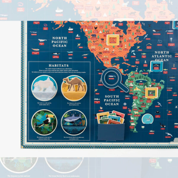 ANIMAL KINGDOM GIANT MAP（動物世界地図）＊英国GIFT OF THE YEAR 2025受賞 WORLD-23-ANIMALMA - 画像 (4)