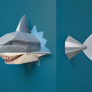 迫力満点！サメの壁掛けアート ＊英国GIFT OF THE YEAR 2025受賞＊OCEAN-19-SHARK