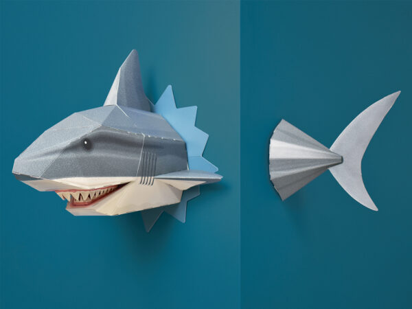迫力満点！サメの壁掛けアート ＊英国GIFT OF THE YEAR 2025受賞＊OCEAN-19-SHARK