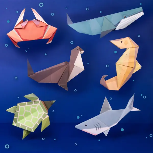 折り紙で作る海の生物たち＊英国GIFT OF THE YEAR 2025受賞 OCEAN-20-ORIGAMI - 画像 (3)