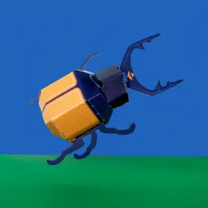 スーパークワガタを作ろうを作ろう（組み立て式ペーパークラフト）BBB-23BEETLE