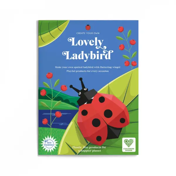 自分だけの素敵なテントウムシを作ろう（組み立て式ペーパークラフト）BBB-23-LADYBIRD - 画像 (3)