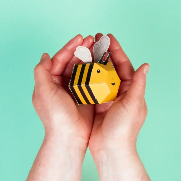 自分だけのブンブンミツバチを作ろう（組み立て式ペーパークラフト）BBB-23-BEE - 画像 (2)