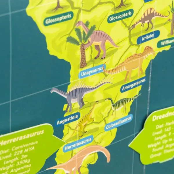 Dinosaur Timeline & World Map（恐竜年表）＊英国GIFT OF THE YEAR 2025受賞＊DIN-22-MAP - 画像 (7)