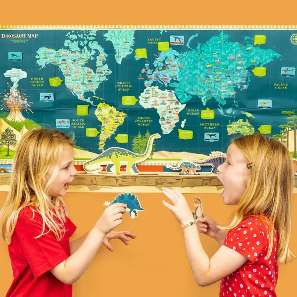 Dinosaur Timeline & World Map（恐竜年表）＊英国GIFT OF THE YEAR 2025受賞＊DIN-22-MAP