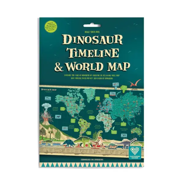 Dinosaur Timeline & World Map（恐竜年表）＊英国GIFT OF THE YEAR 2025受賞＊DIN-22-MAP - 画像 (2)
