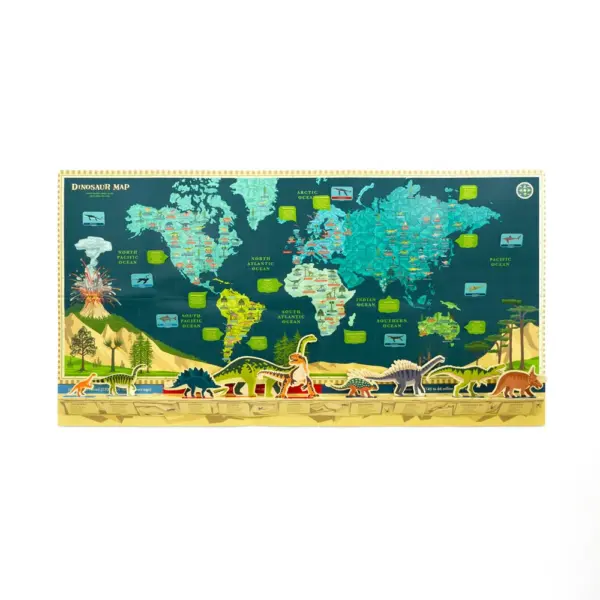 Dinosaur Timeline & World Map（恐竜年表）＊英国GIFT OF THE YEAR 2025受賞＊DIN-22-MAP - 画像 (4)
