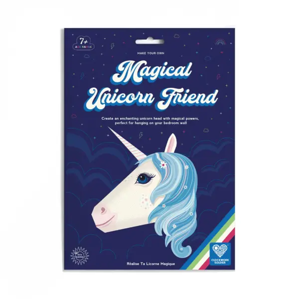 魔法のユニコーンの壁掛けアート（立体ペーパークラフト）ENCH-23-UNICORN - 画像 (2)