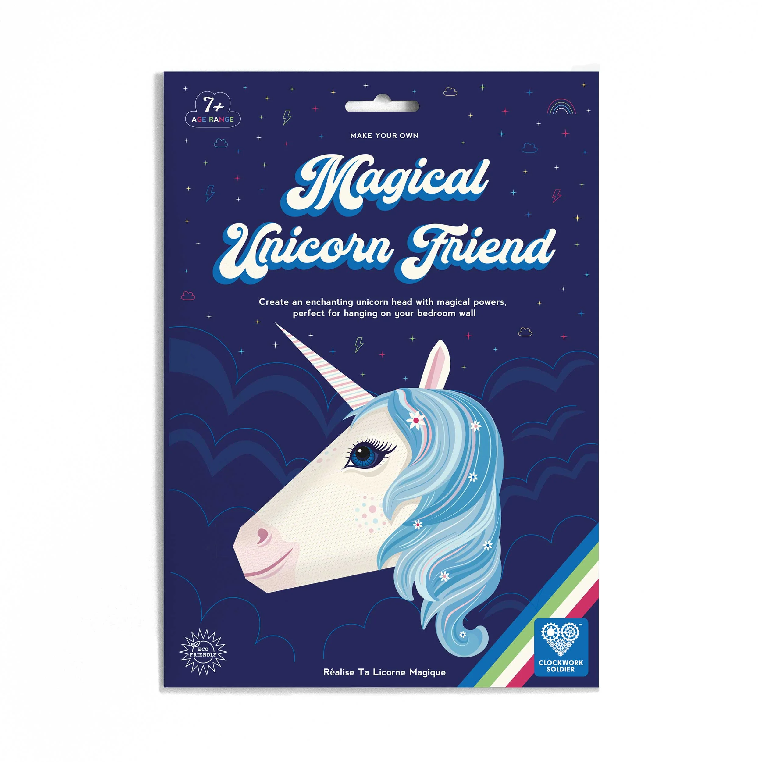魔法のユニコーンの壁掛けアート(立体ペーパークラフト)ENCH-23-UNICORN - 画像 (2)