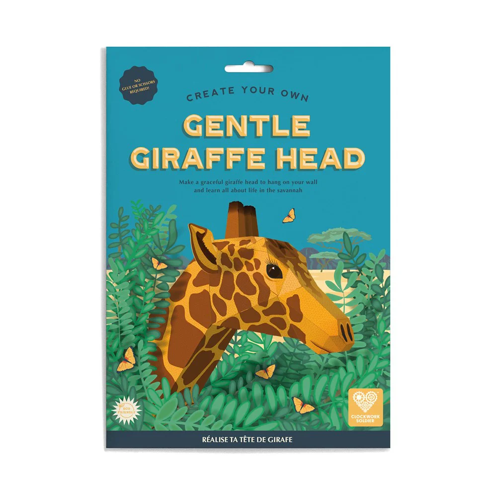 キリンの壁掛けアート(立体ペーパークラフト)WORLD-22-GIRAFFE - 画像 (2)