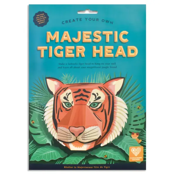 雄大な虎の頭を自分で作ろう　＊英国GIFT OF THE YEAR 2025受賞＊WORLD-18-TIGER - 画像 (2)