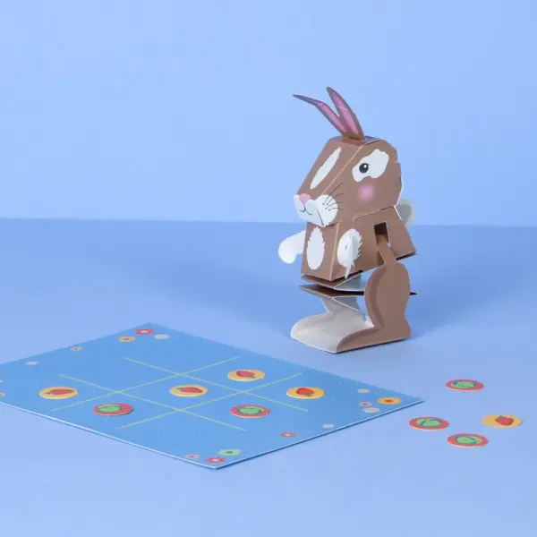 自分だけの跳ねるウサギを作ろう（組み立て式ペーパークラフト）PARTY-23-BUNNY - 画像 (3)