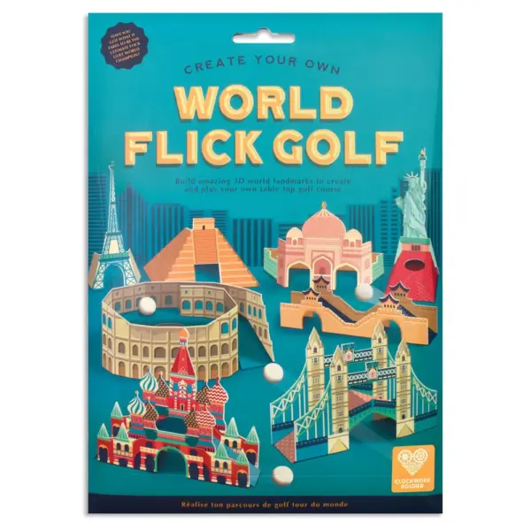 自分だけの世界を創造するフリックゴルフペーパーゲーム（組み立てペーパークラフト）WORLD-GOLF - 画像 (2)