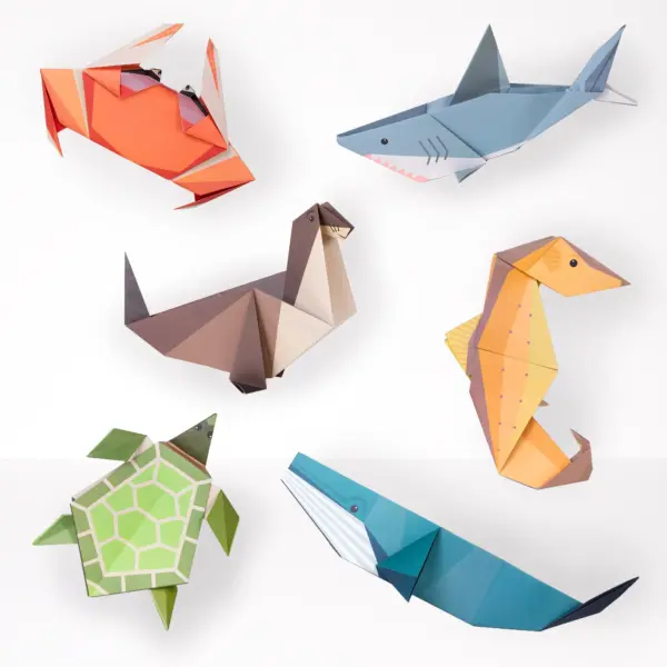 折り紙で作る海の生物たち＊英国GIFT OF THE YEAR 2025受賞 OCEAN-20-ORIGAMI - 画像 (4)